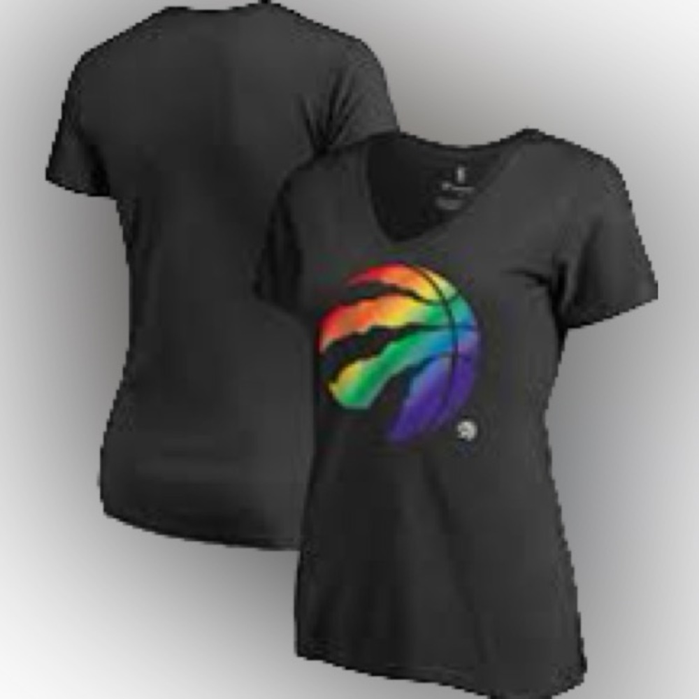 🏀 TORONTO RAPTORS 🌈 OFFICIAL PRIDE LOGO TEE ✨GUC✨